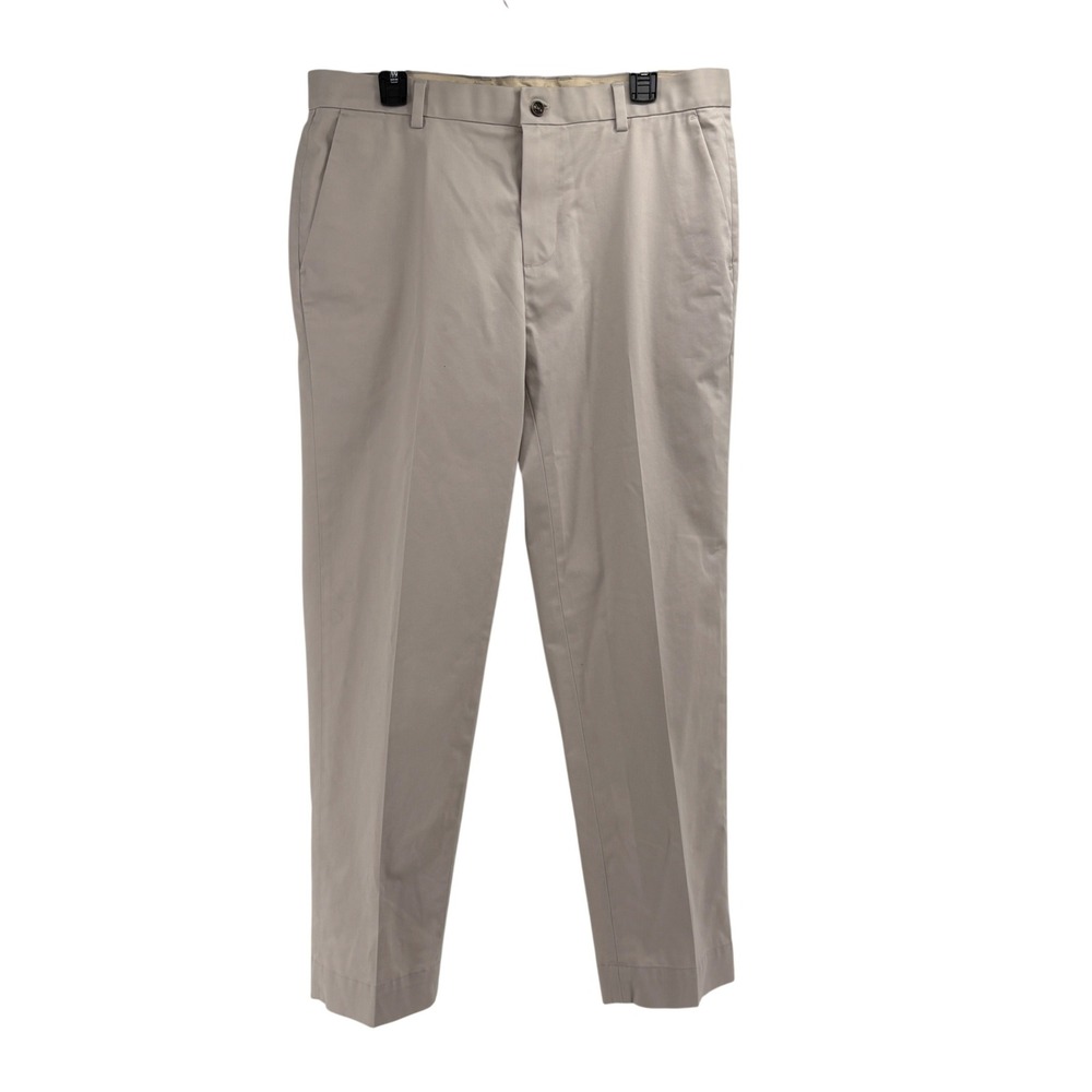 Brooks Brothers Advantage Chino Regular Fit Pants Mens 36x30 Stone Khaki Stretch
